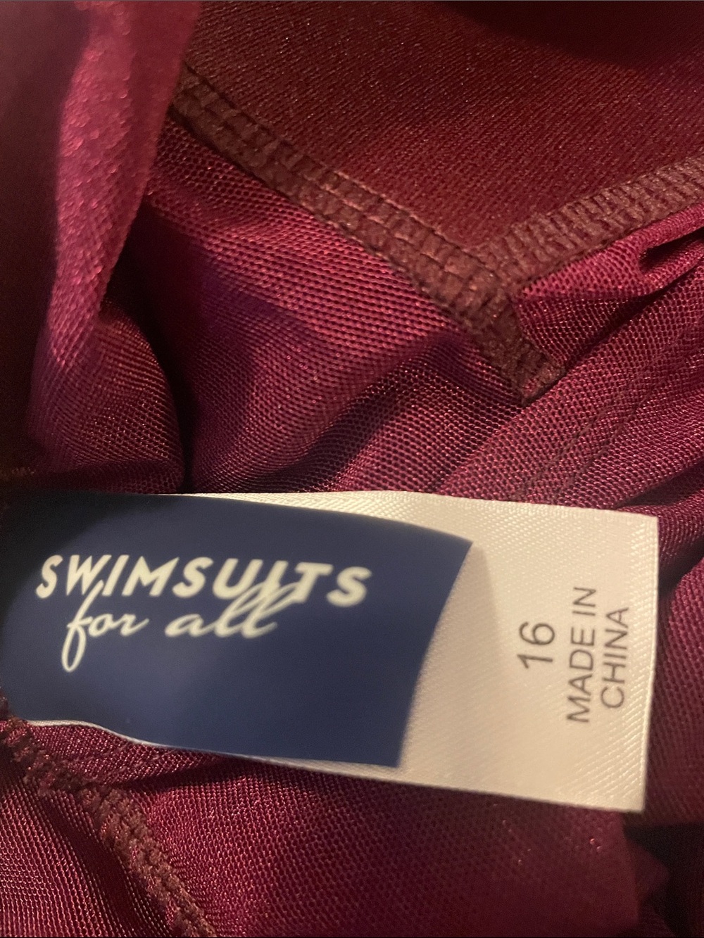 Swimsuits For All Burgundy Twist-Front One-Piece Swimsuit - Picture 3 of 3